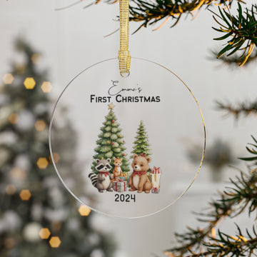 1 pc Baby's First Christmas Acrylic Ornament