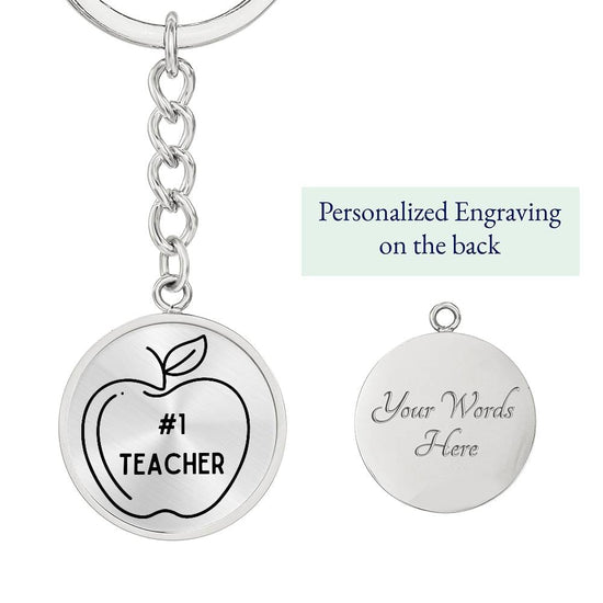 #1 Teacher Keychain