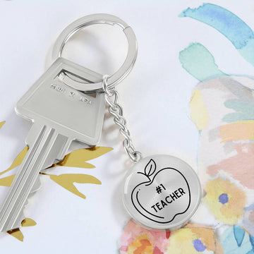 #1 Teacher Keychain