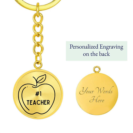 #1 Teacher Keychain