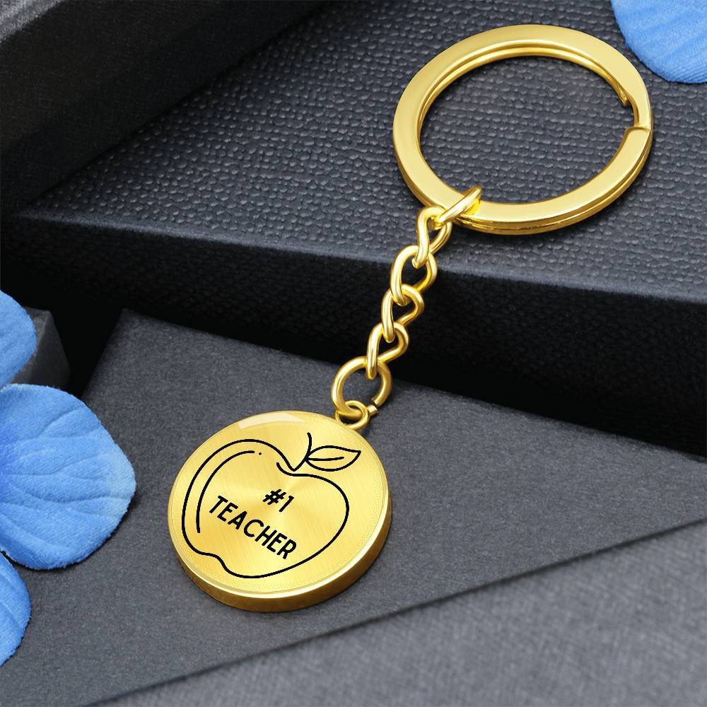 #1 Teacher Keychain