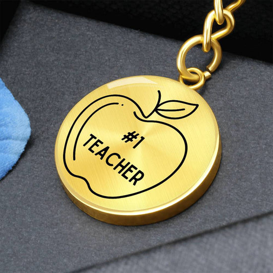 #1 Teacher Keychain