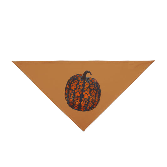 20" × 10" Dog Paw Pumpkin Bandana: Style and Comfort for Your Pet