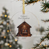 5 pcs / Round / One size Baby's First Christmas Nativity Scene Acrylic Ornaments