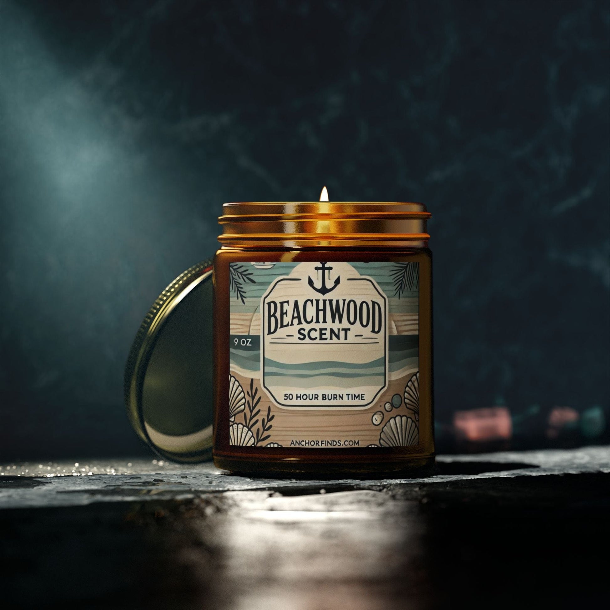 Beachwood Scented Candle - Premium Coconut Apricot Wax