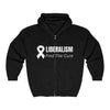 Black / S Liberalism: Find the Cure Unisex Heavy Blend™ Full Zip Hooded Sweatshirt