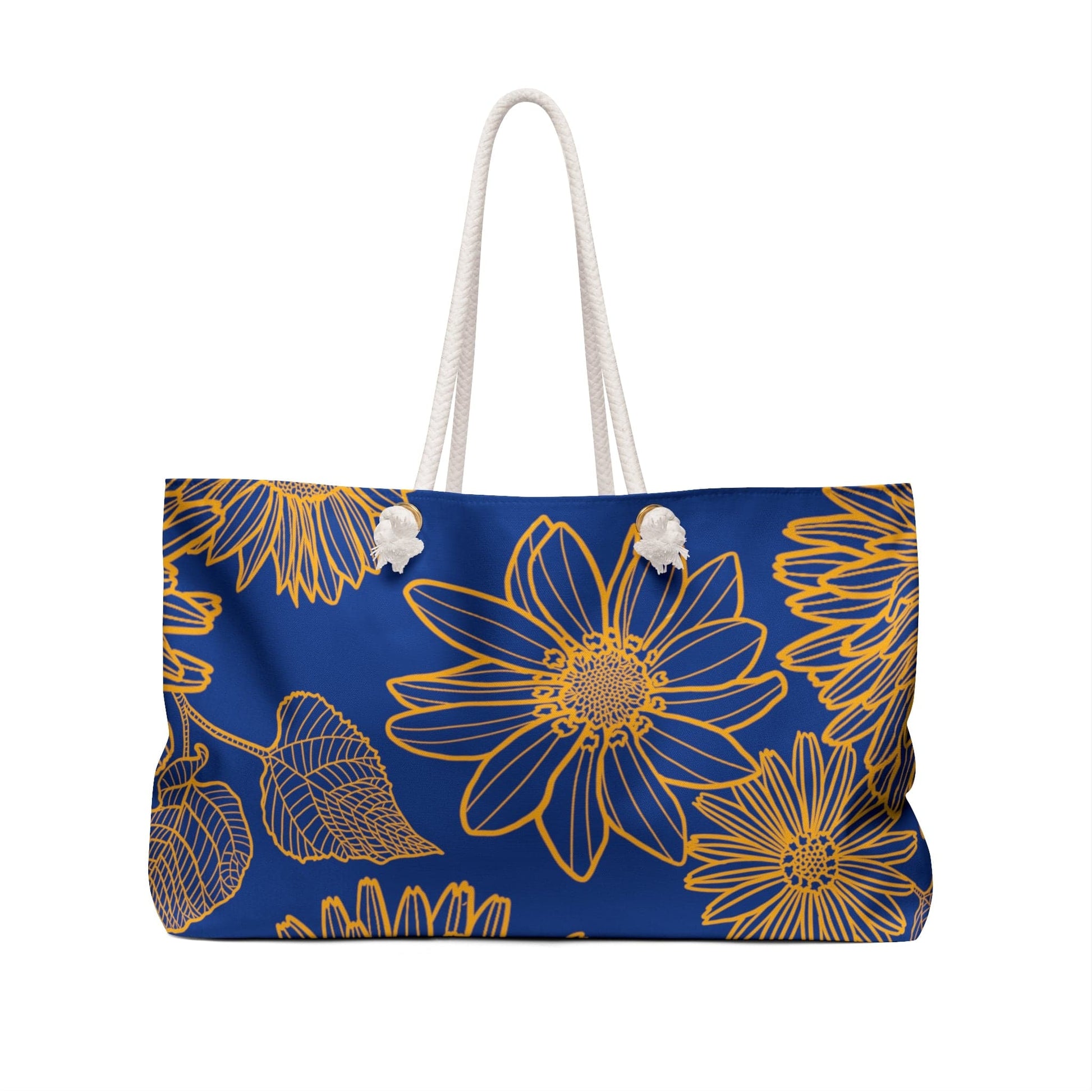 Blue Flower Weekender Bag