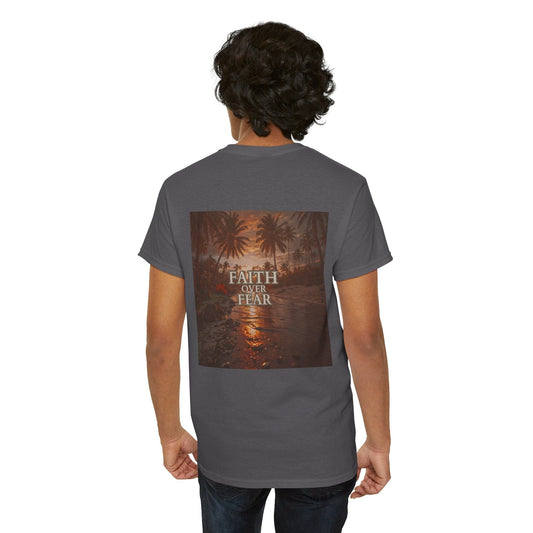 Charcoal / S Faith Over Fear Unisex Heavy Cotton Tee: The Essential Wardrobe Staple