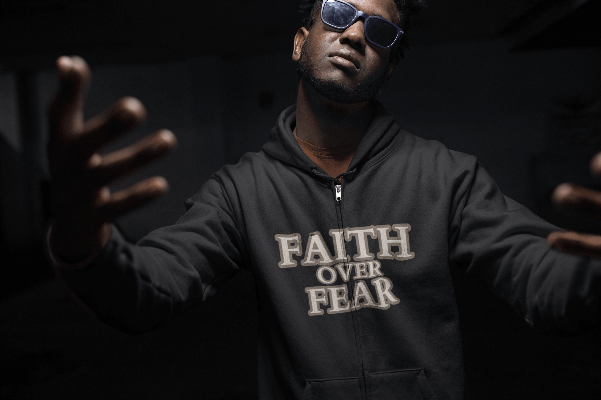 Faith Over Fear Unisex Heavy Blend™ Full Zip Hooded Sweatshirt