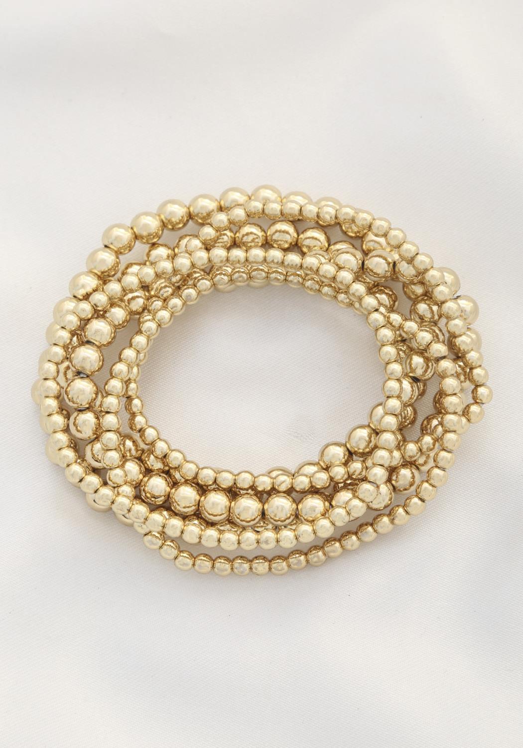 Gold Ball Bead Bracelet