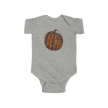 Heather / 6M Paw Pumpkin Infant Fine Jersey Bodysuit