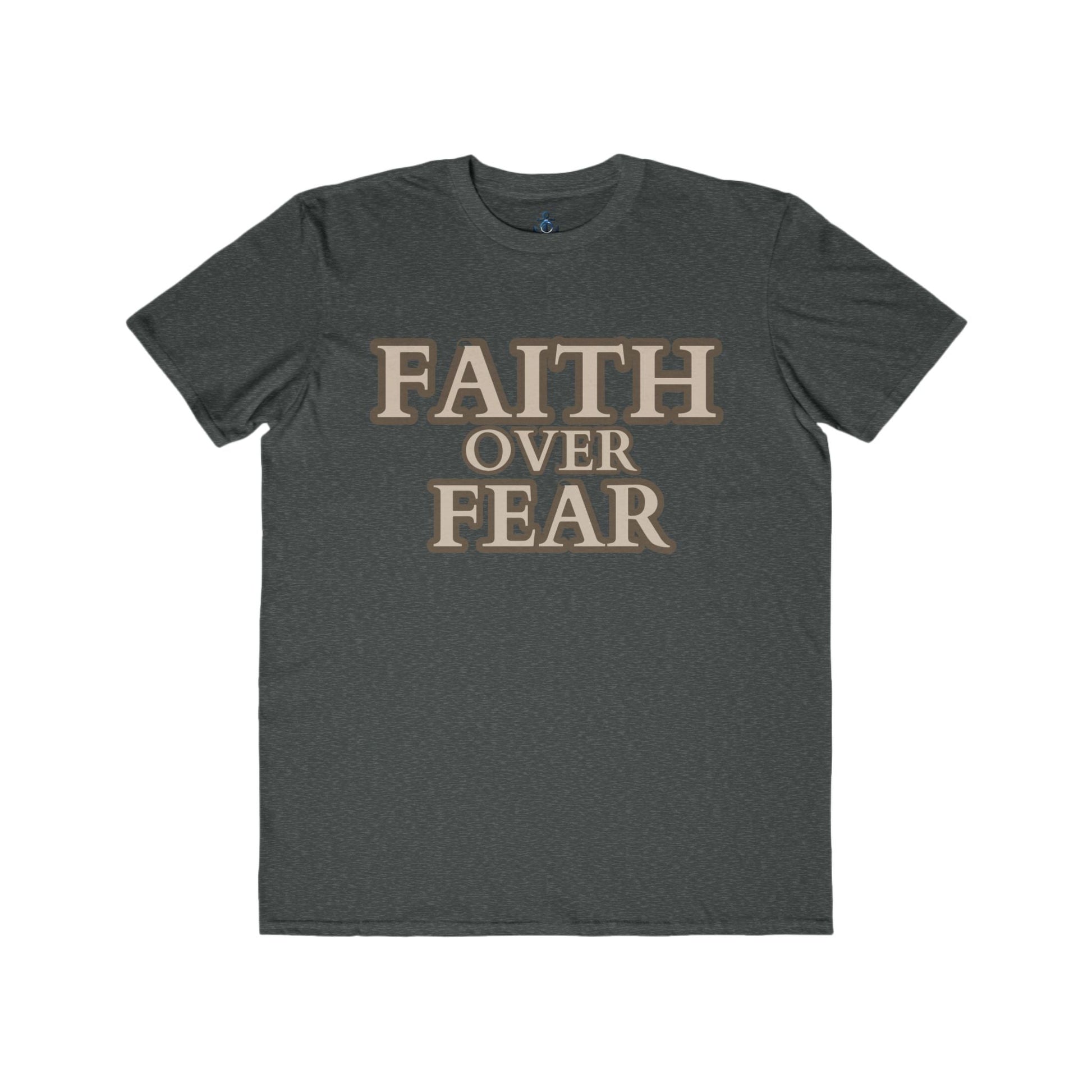 Heather Dark Grey / S Faith Over Fear Men's Lightweight Fashion Tee