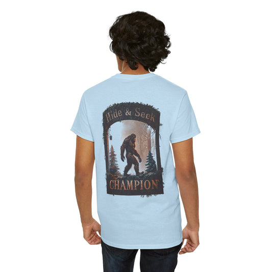 Light Blue / S Bigfoot Hide and Seek Champion Unisex Heavy Cotton Tee