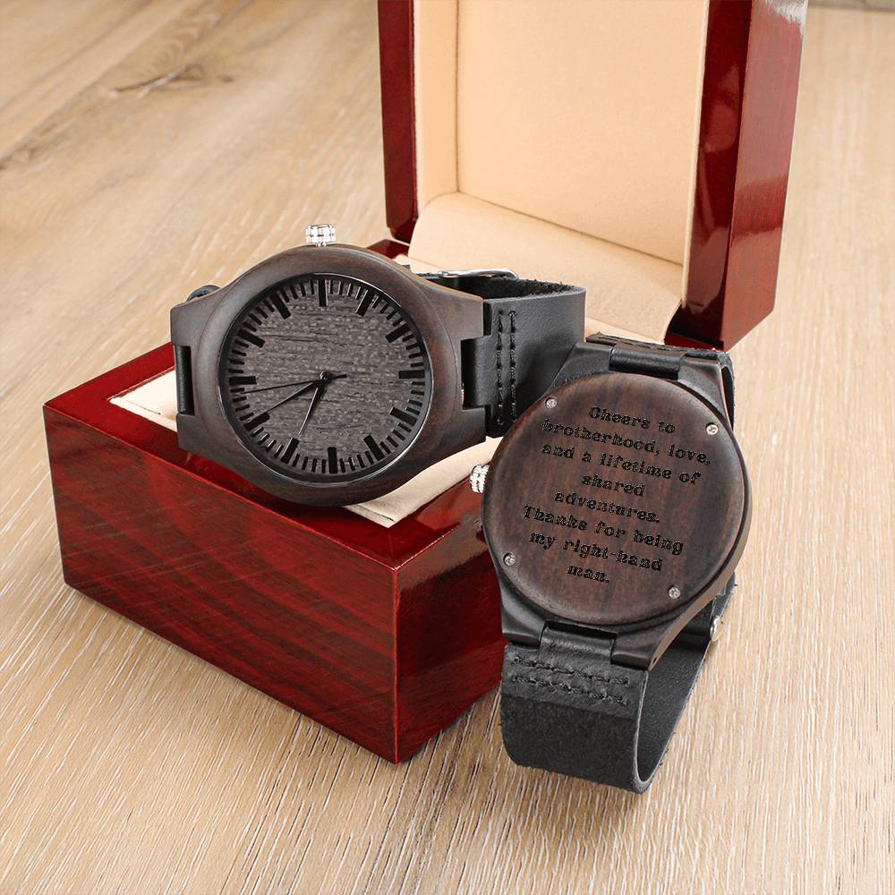 Luxury Box / Cheers to brotherhood Groomsmen Wooden Watch