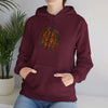 Maroon / S Dog Paw Pumpkin Unisex Heavy Blend™ Hooded Sweatshirt