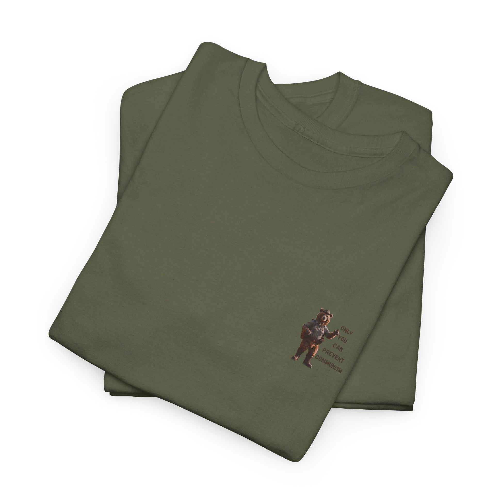 Military Green / S Only You Can Prevent Communism Unisex Heavy Cotton Tee: Classic Comfort with a Message