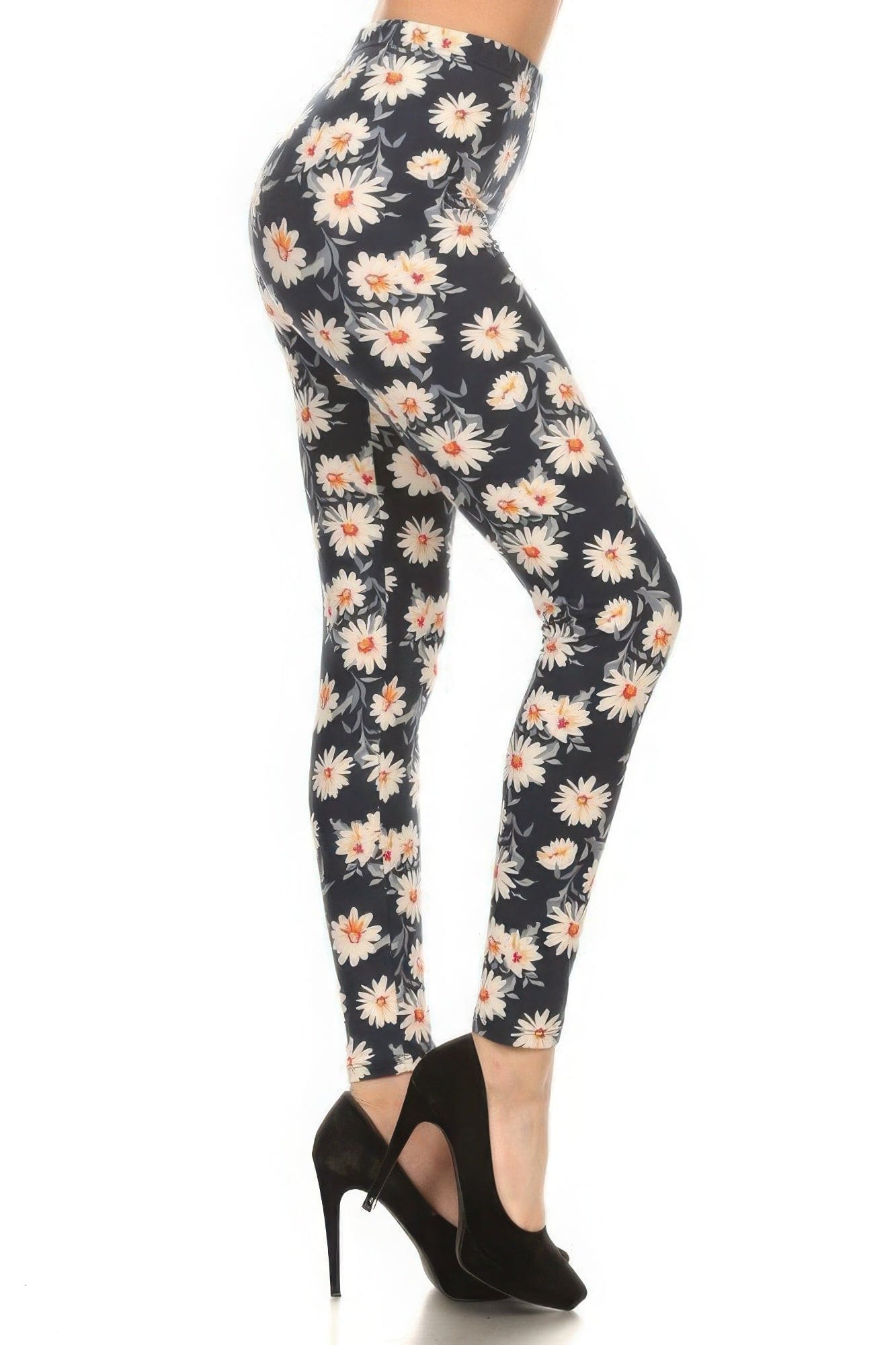 Multi Super Soft Peach Skin Fabric, Multi-color Printed Knit Leggings