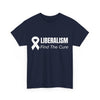 Navy / S Liberalism Find The Cure Unisex Heavy Cotton Tee