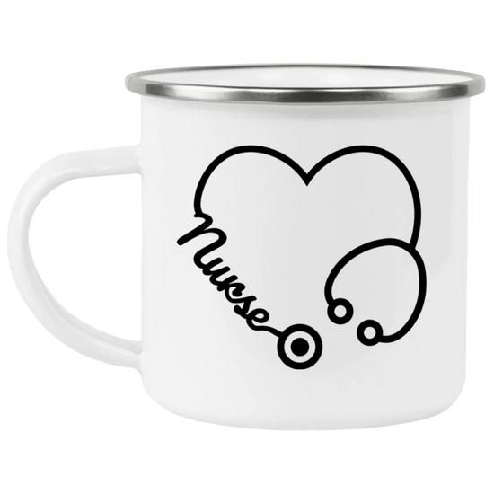 Nurse Love Enamel Camping Mug