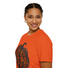 Orange / S Dog Paw Pumpkin Unisex Softstyle T-Shirt: Comfort and Style