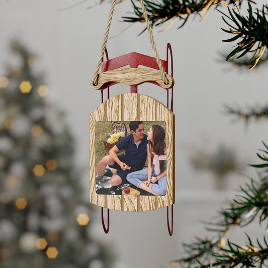 Personalized Sled Ornaments - Festive Holiday Decor