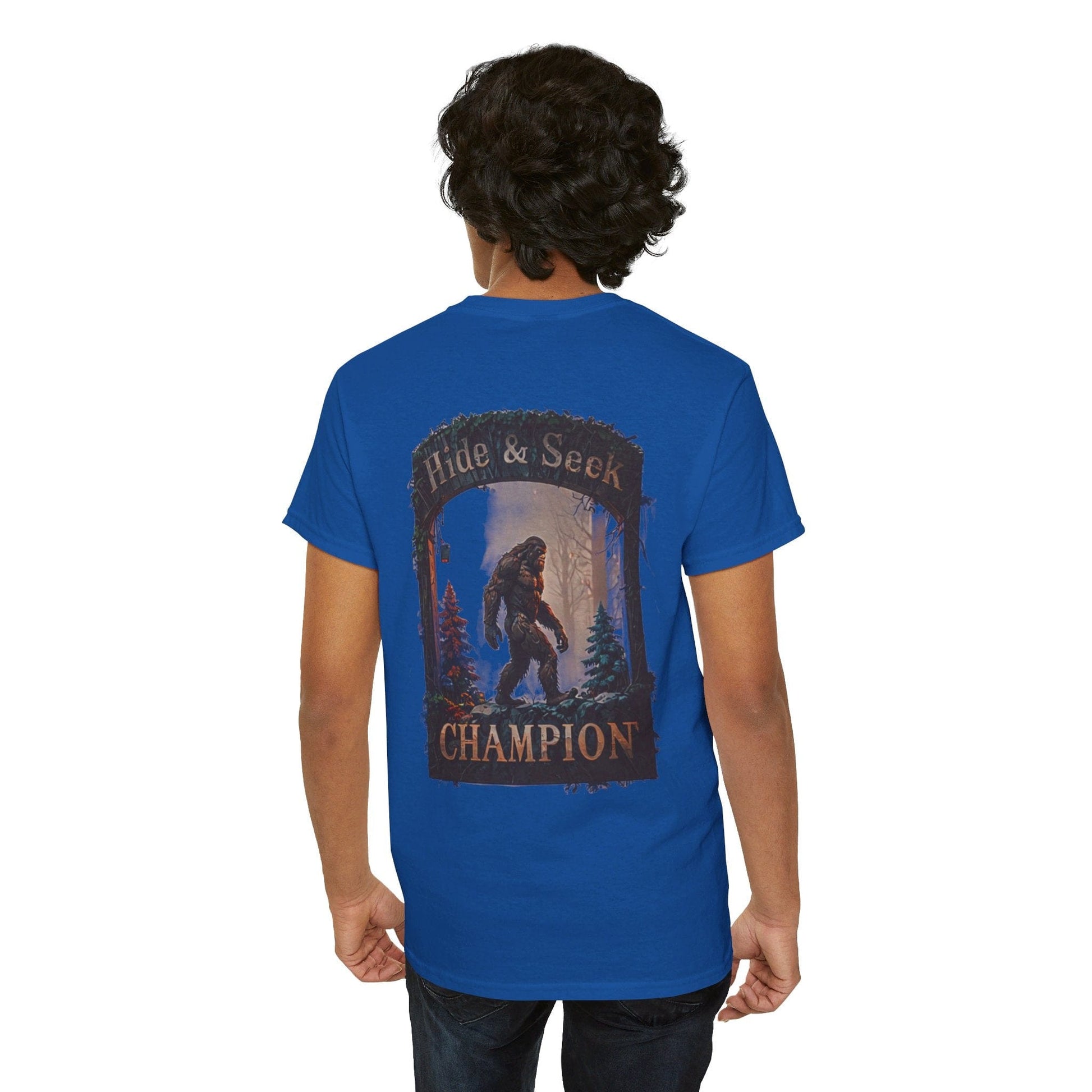 Royal / S Bigfoot Hide and Seek Champion Unisex Heavy Cotton Tee