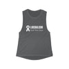 S / Asphalt Slub Liberalism Find the Cure Women's Flowy Scoop Muscle Tank