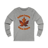 S / Athletic Heather Golden Leaves, Warm Hearts Unisex Jersey Long Sleeve Tee