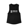 S / Black Liberalism Find the Cure Women's Flowy Scoop Muscle Tank