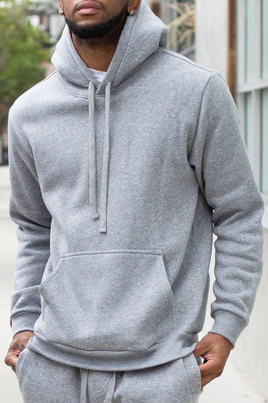 S Fleece Pullover- Heather Gray