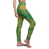 S / Green Flower Casual Leggings