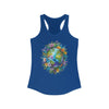 S / Solid Royal World Foliage Women's Ideal Racerback Tank: Lightweight Comfort with a Sporty Edge