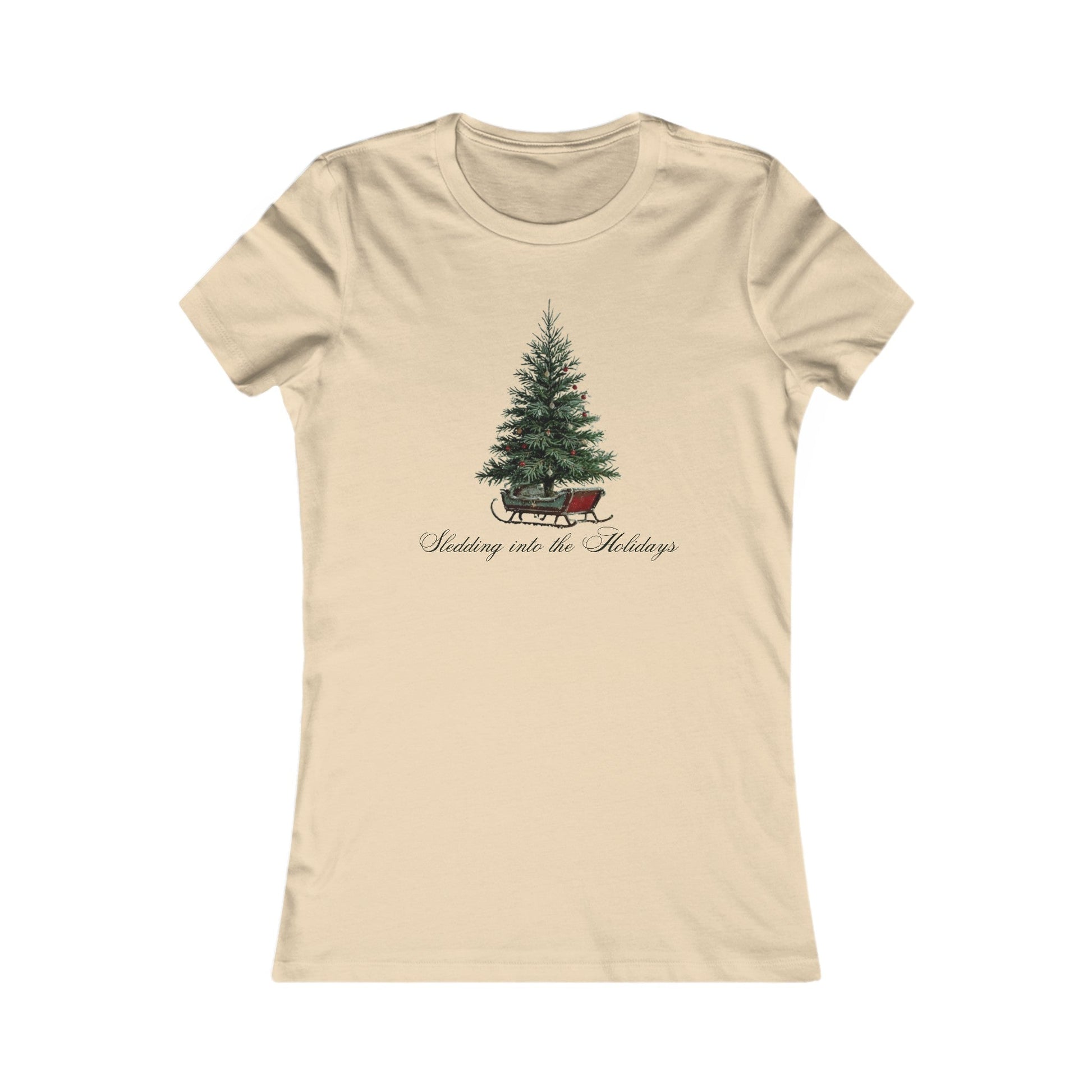 Soft Cream / S Sledding into the Holidays Women's Favorite Tee