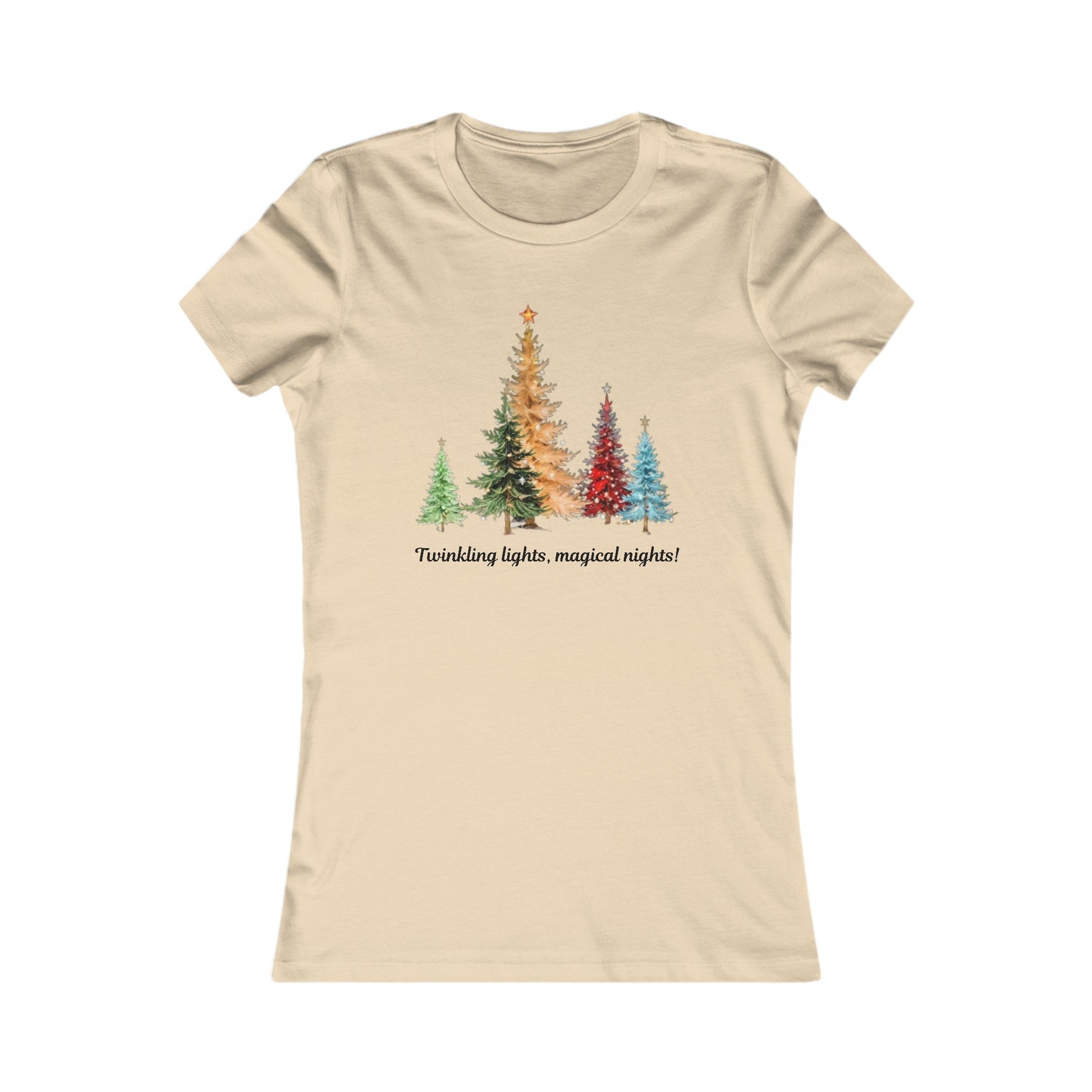 Soft Cream / S Twinkling Lights, Magical Nights Women's Favorite Tee