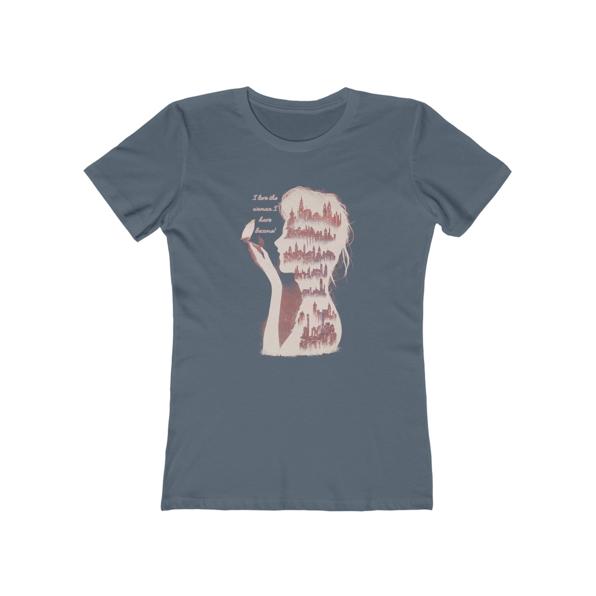 Solid Indigo / S I Love the woman I have become -The Boyfriend Tee for Women