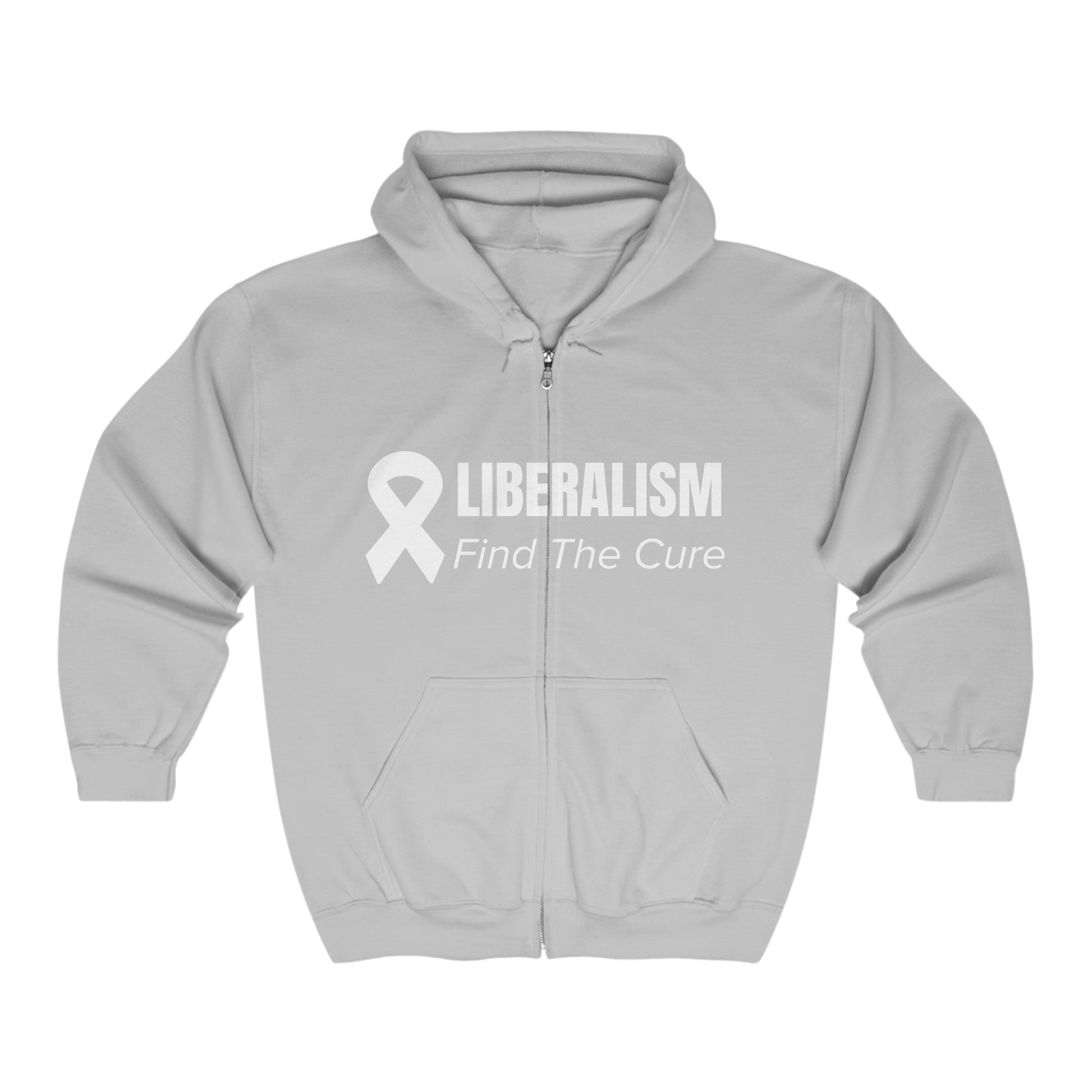 Sport Grey / S Liberalism: Find the Cure Unisex Heavy Blend™ Full Zip Hooded Sweatshirt