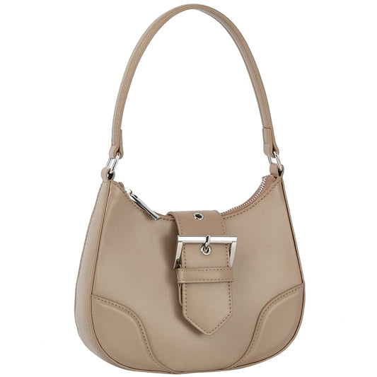 Stone Fashion Buckle Curve Handle Shoulder Bag