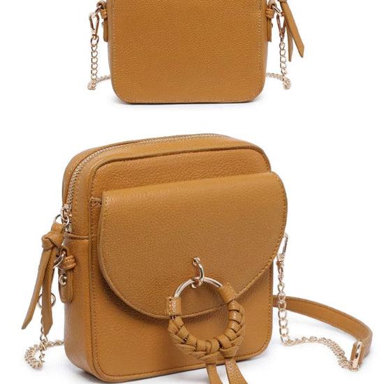 Vegan Leather Crossbody Bag with Adjustable Strap