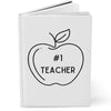 White #1 Teacher Hardcover Journal Matte