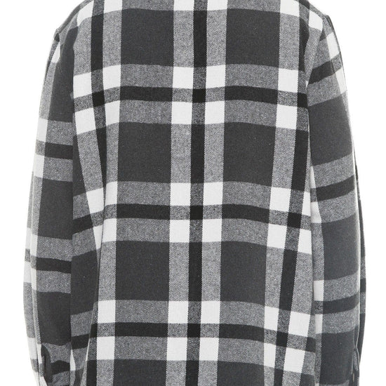 XL Men's Checkered Soft Flannel Shacket - Grey/Black